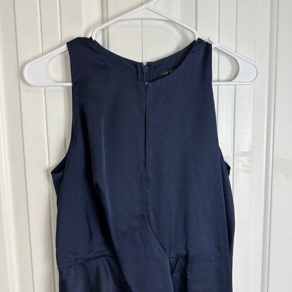 Ted Baker London Navy Blue Long Midi Dress Women’s Size 1 - Picture 15 of 15